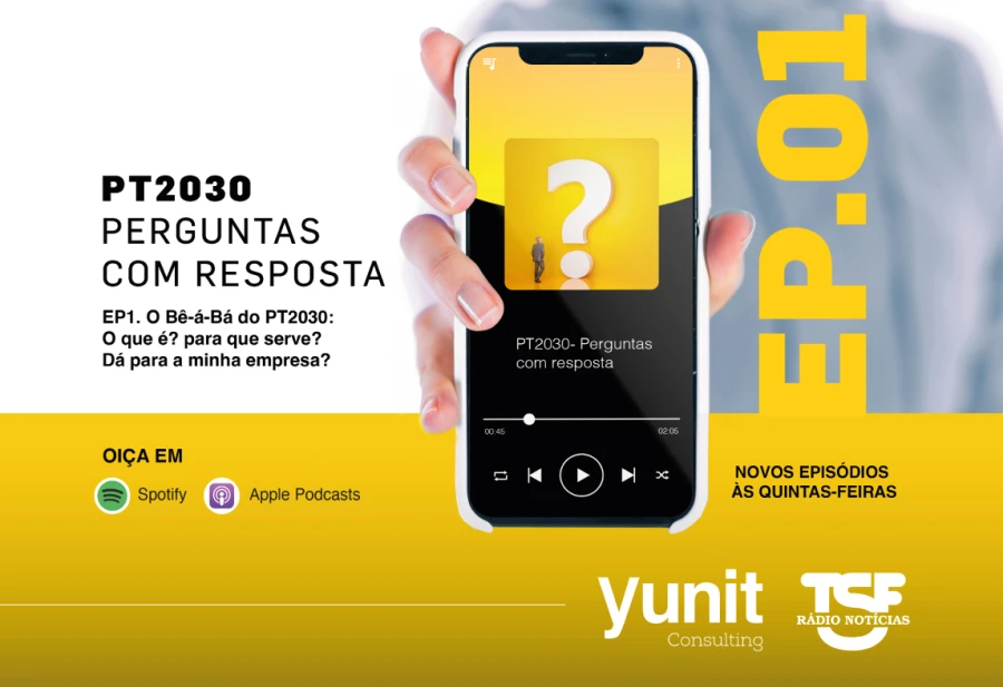 Oiça o 1º episódio - Podcast “PT2030: perguntas com resposta” - O Bê-á-Bá do PT2030